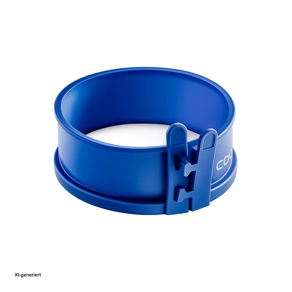 coox Springform Springform 12 cm mit Silikonring und Porzellanplatte Backform 3 in 1, (Stück 1-tlg), Backform