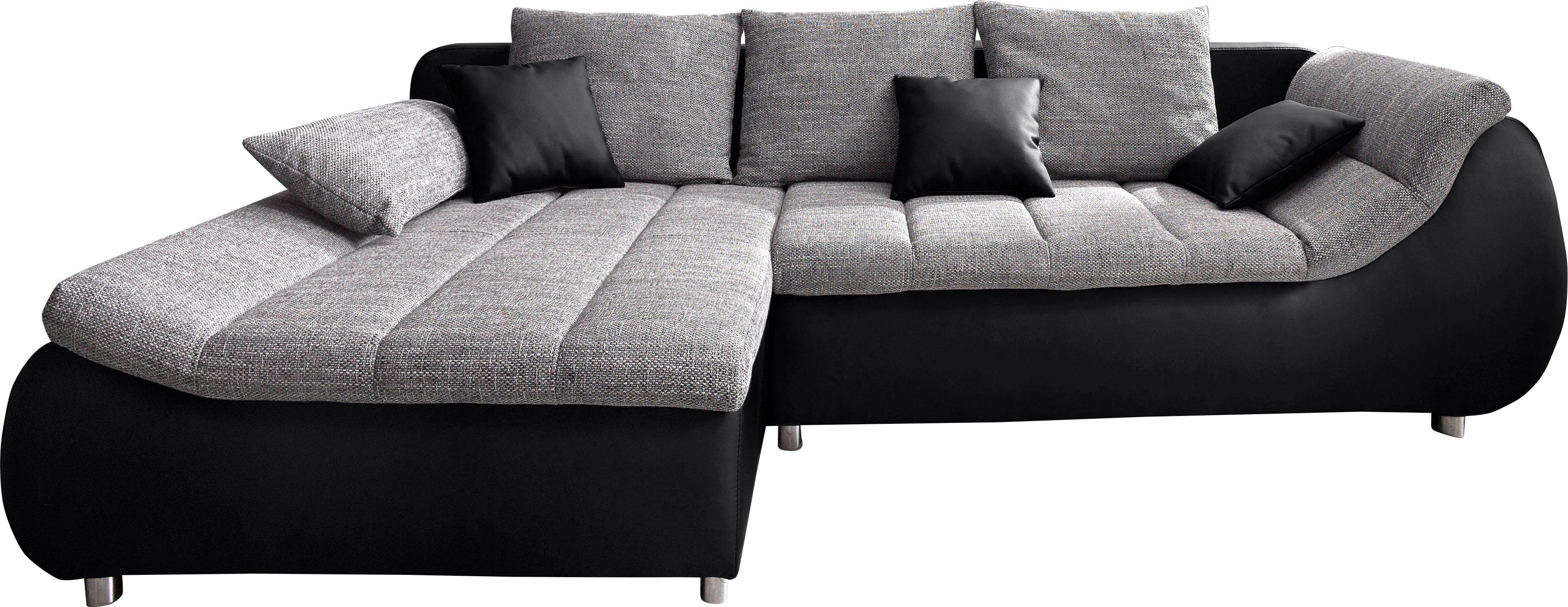 INOSIGN Ecksofa "Imola elegant und bequem, aktuelle Steppung im Sitz, L-For günstig online kaufen