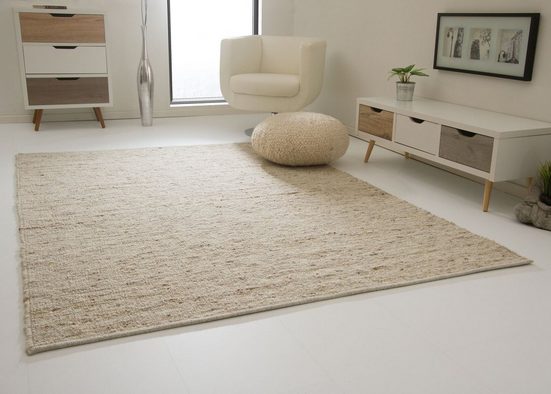 Wollteppich »Landshut«, Steffensmeier, Rechteckig, Handweb Teppich, Handwebteppich, Höhe: ca. 10 mm, reine Schurwolle, Schlafzimmer, Wohnzimmer