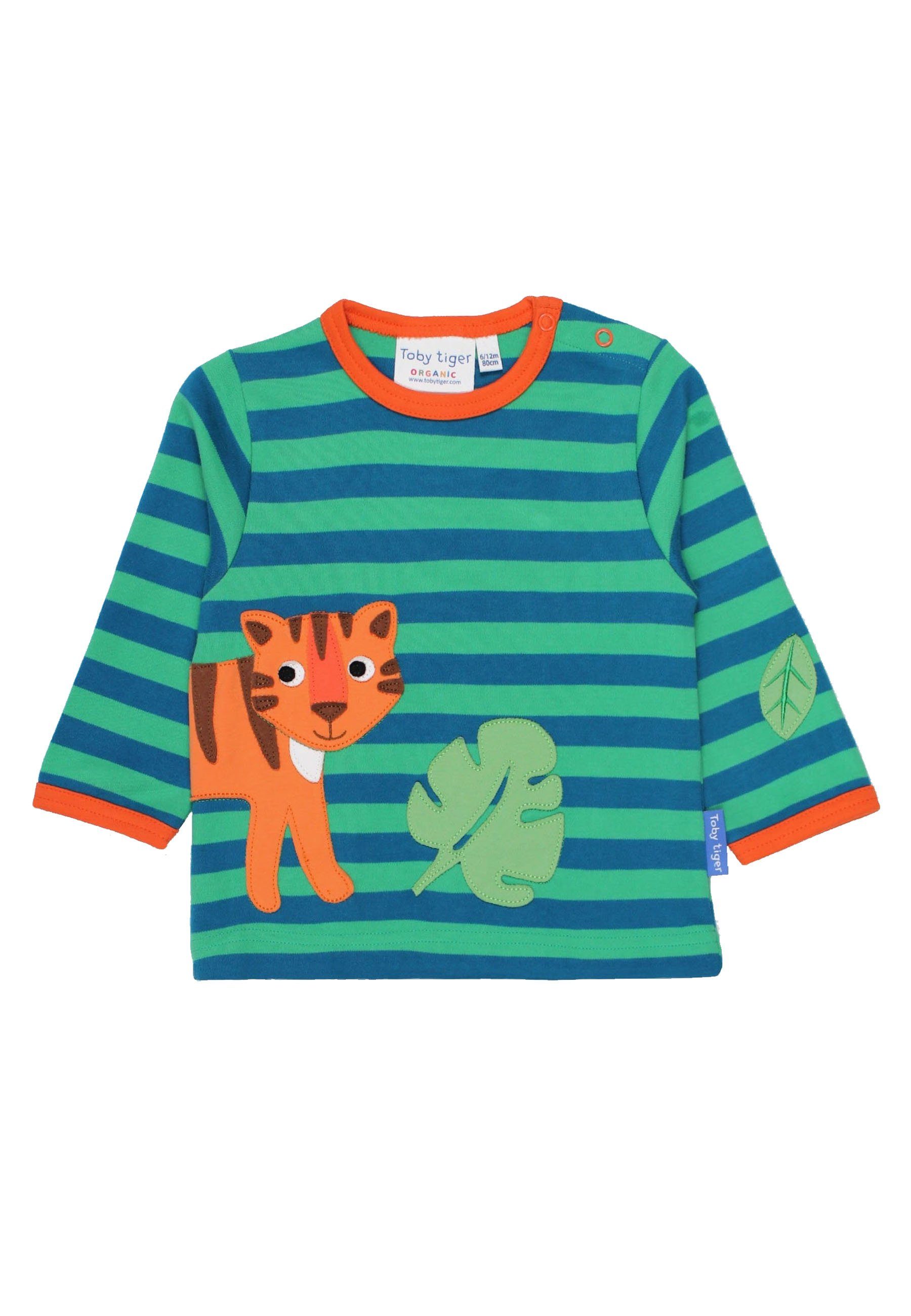 Langarmshirt Langarmshirt mit Tiger Applikation