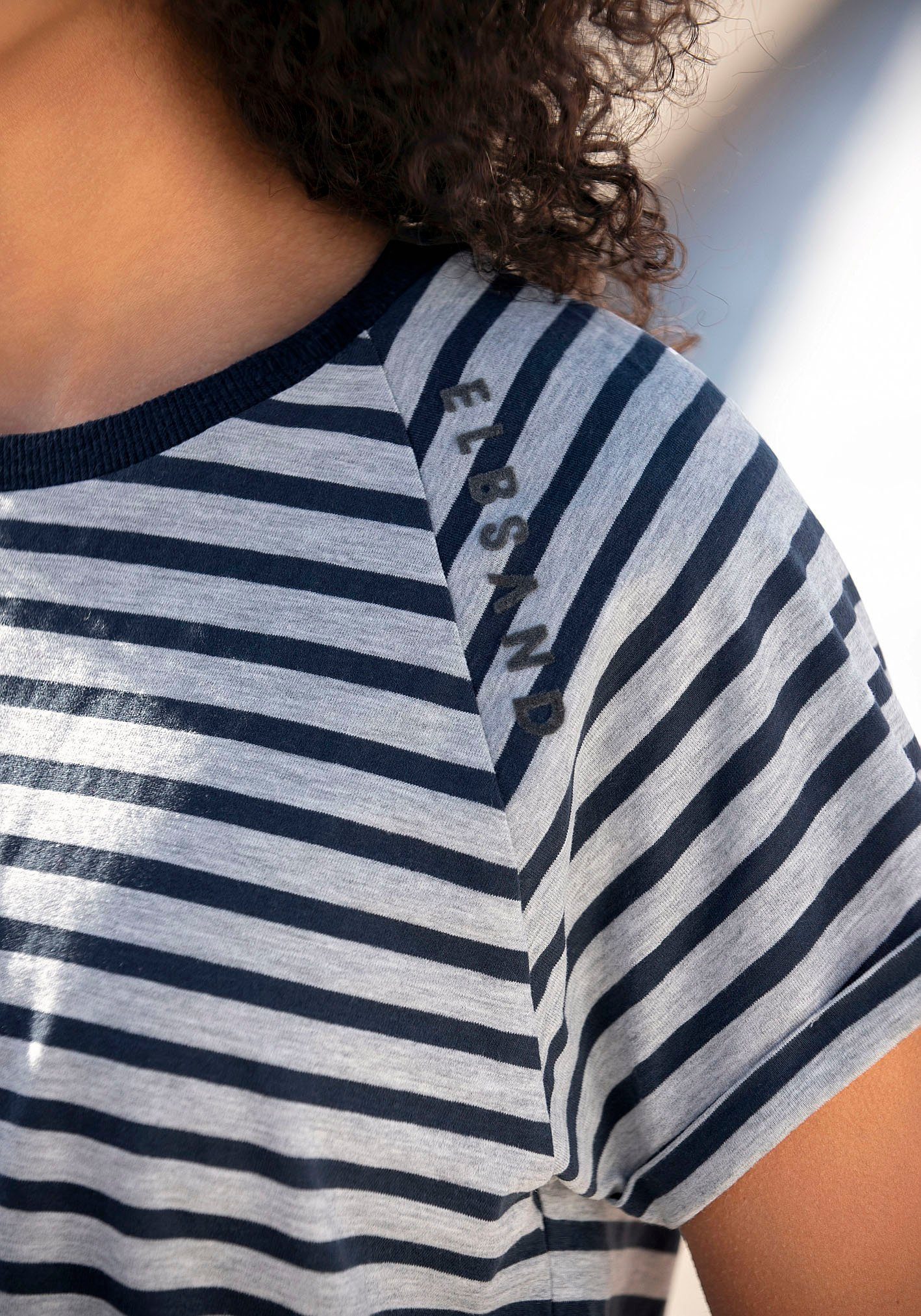 Elbsand Kurzarmshirt Caira mit Streifen, T-Shirt aus Baumwoll-Mix, sportlich und bequem – Bild 5 von 5