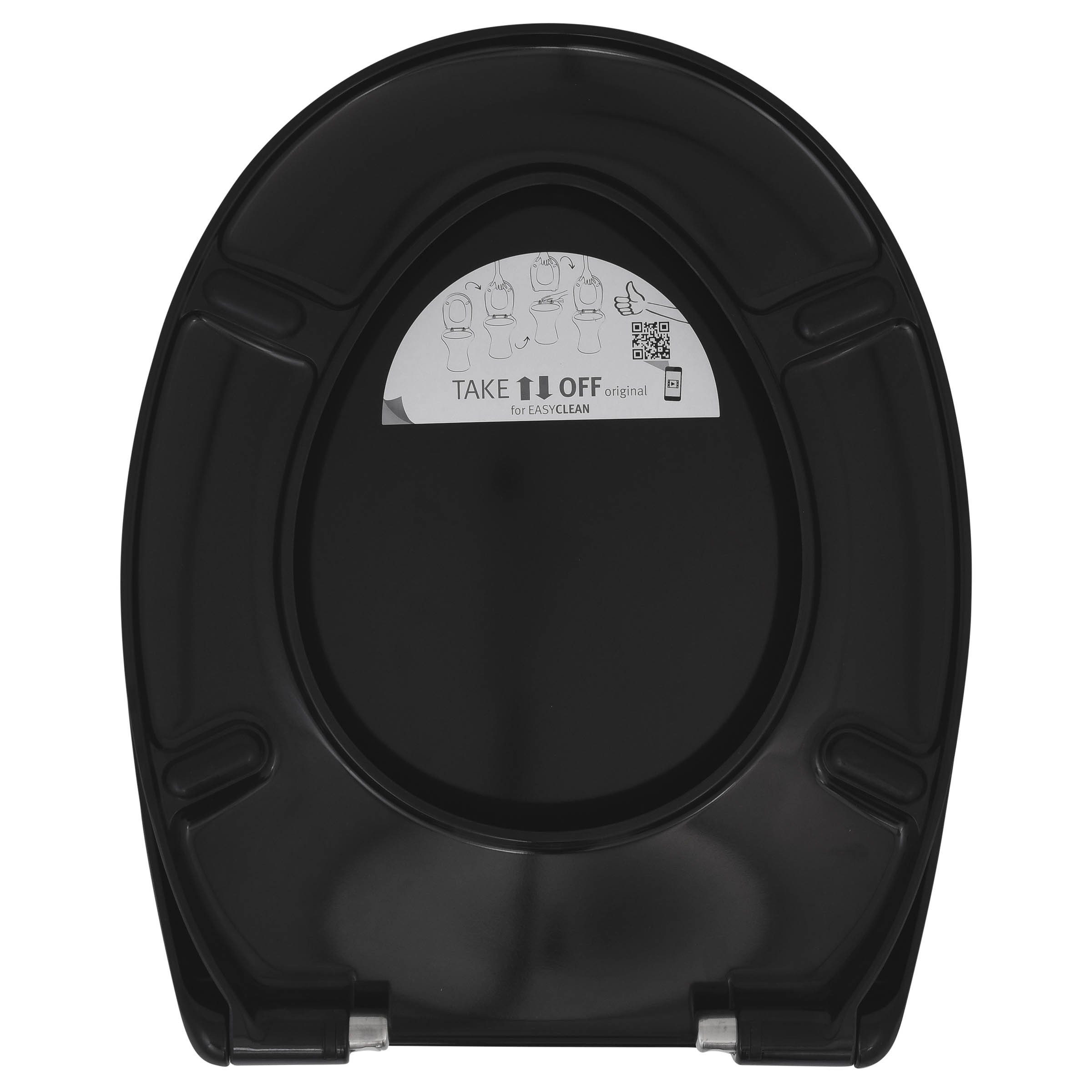 LUVETT WC-Sitz Premium C770 mit Absenkautomatik, Duroplast sanitär, O-Form (Inklusive 3 Befestigungsarten), mit Original SoftClose® Absenkautomatik, Duroplast