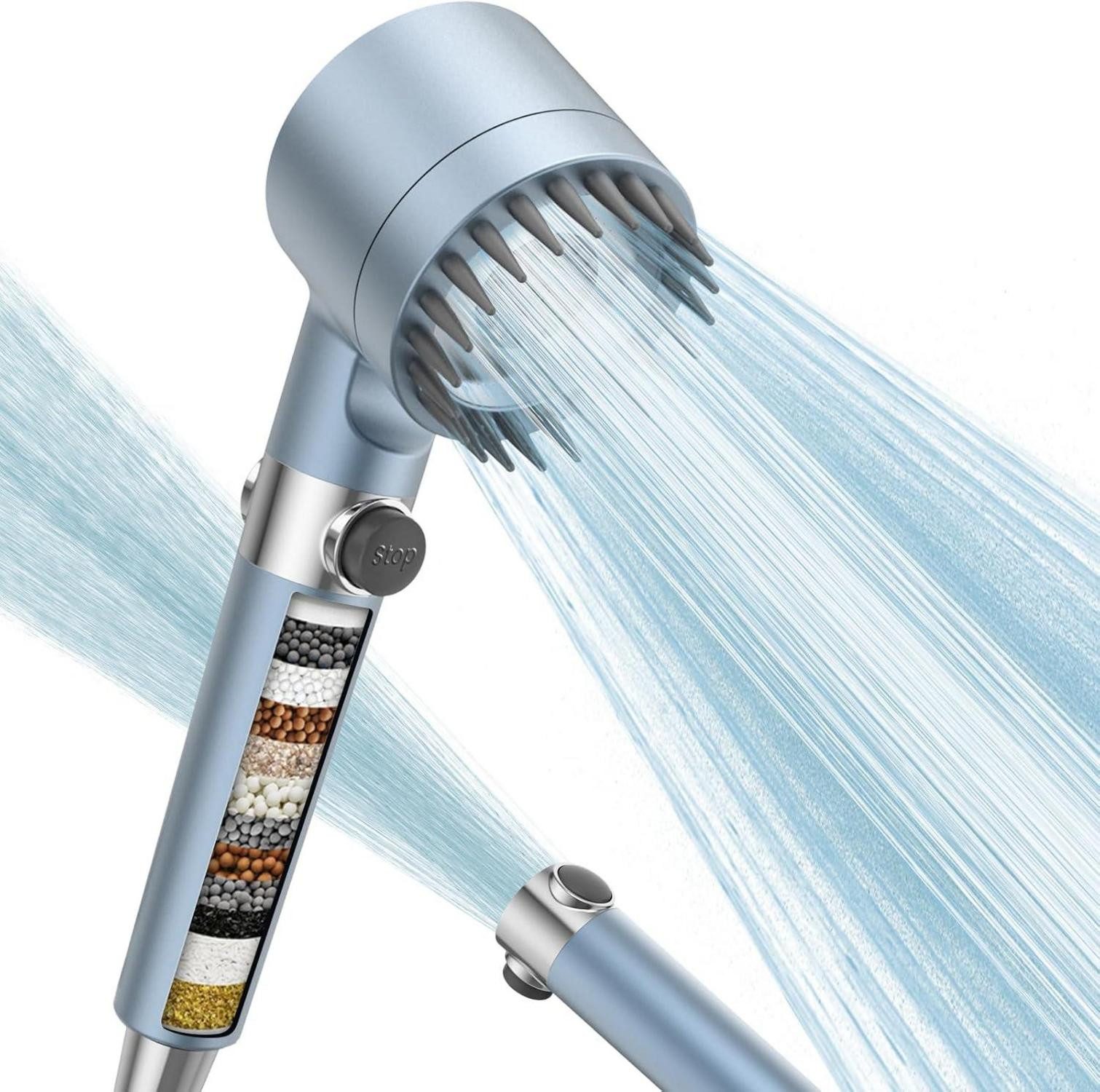 LuxusKollektion Handbrause Hochdruck-Duschkopf mit Filter, wassersparend, günstig online kaufen