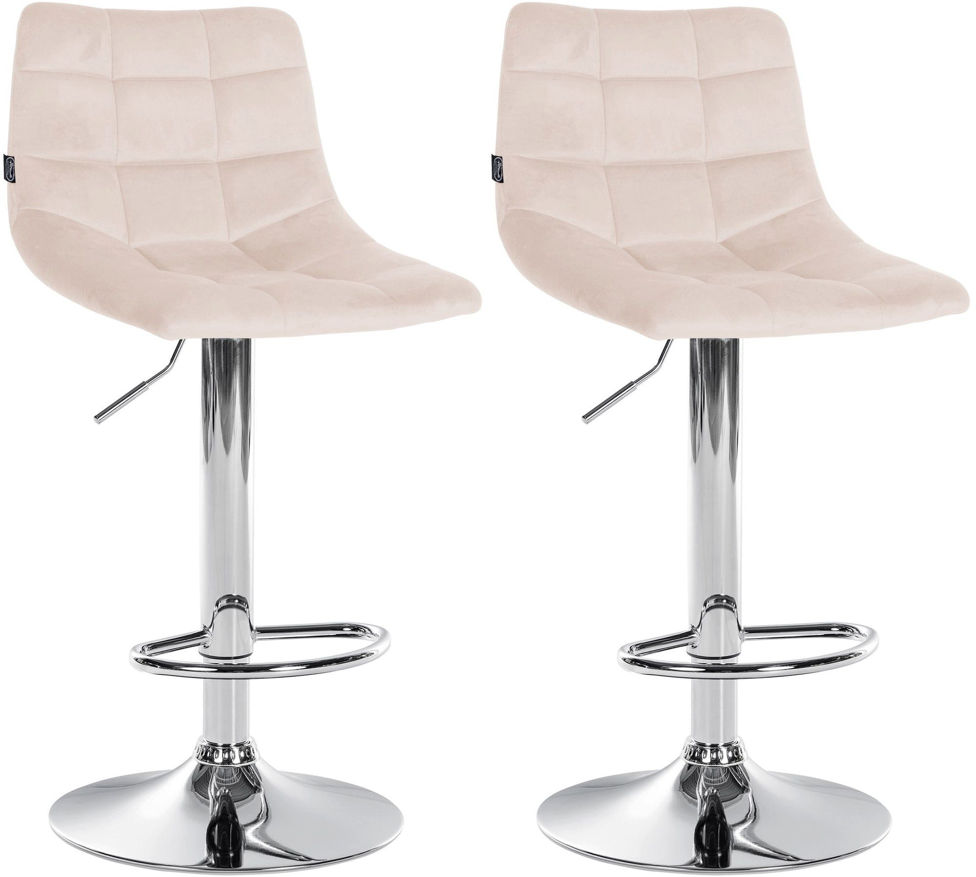 Bistrostuhl 2er Set Barhocker Jerry Samt