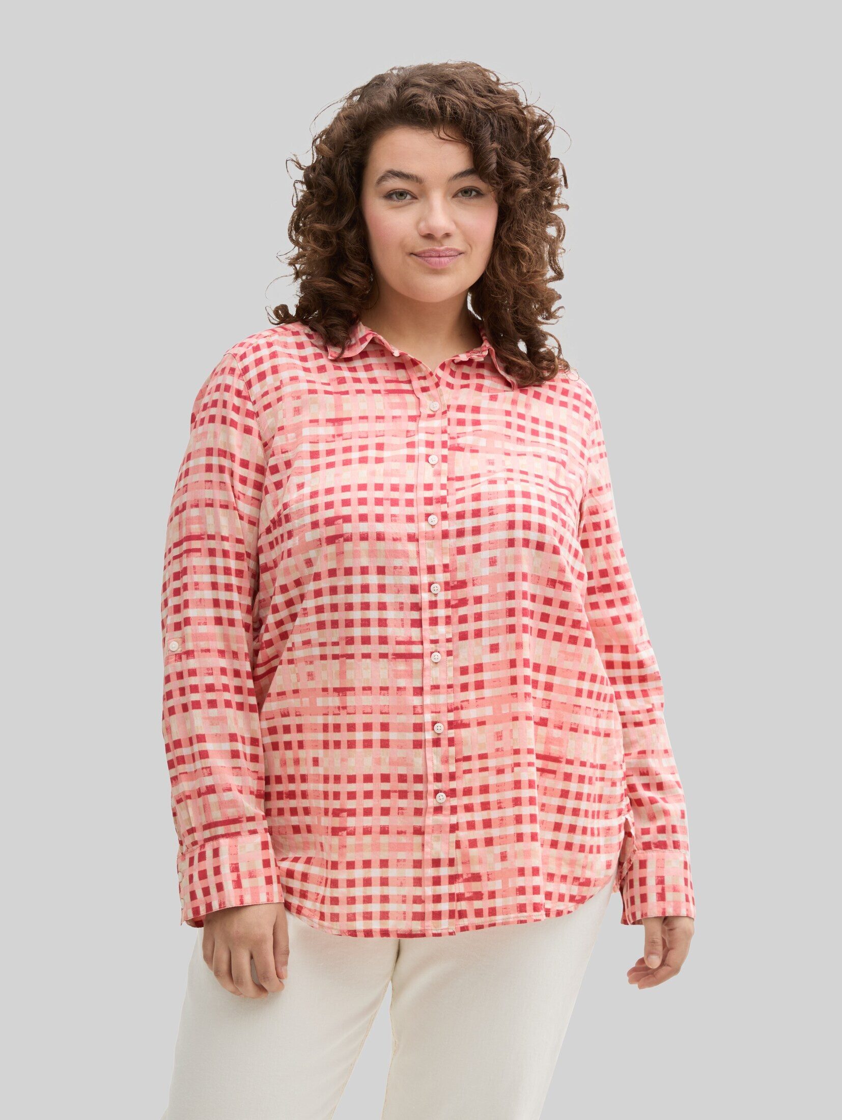 TOM TAILOR PLUS Langarmbluse Blusen & Shirts Plus Size - Bluse mit Muster