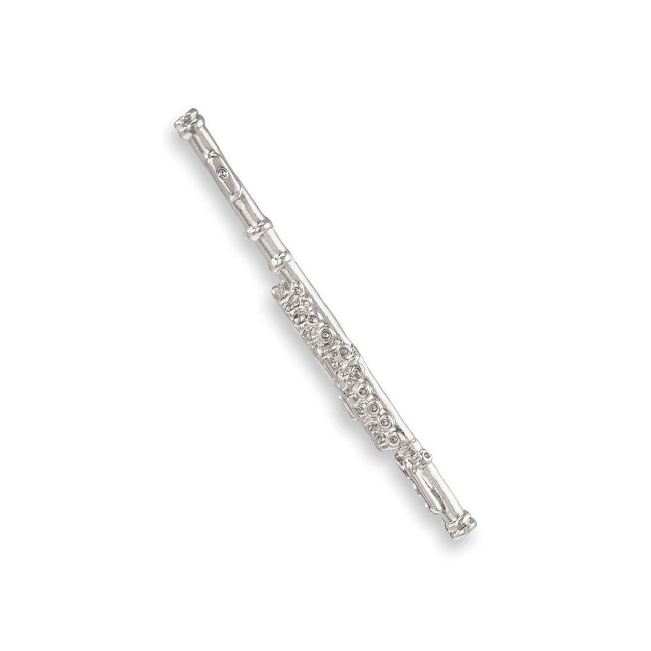 Pins Anstecker Querflöte rhodiniert