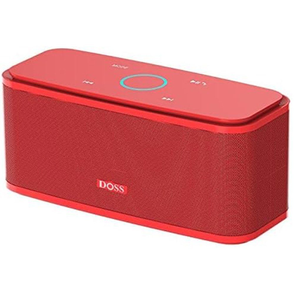 DOSS Stereo Wireless Lautsprecher (Bluetooth, 12 W, mit Dual-Bass 20h Akku, Touch Control IPX5 wasserdicht ideal für Handy)