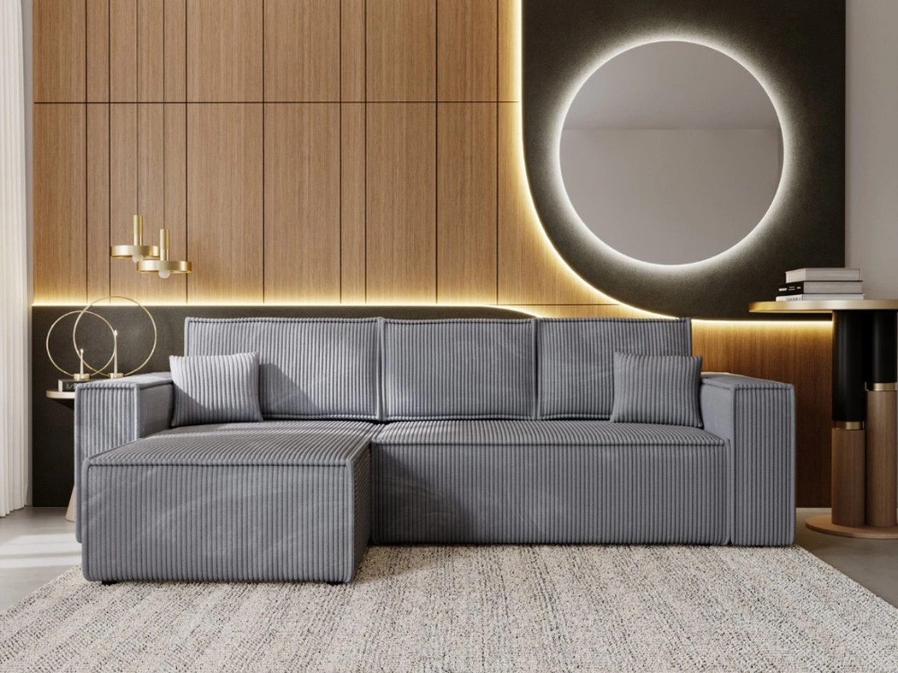 GrainGold Ecksofa L-Form PRATO mit Schlaffunktion günstig online kaufen