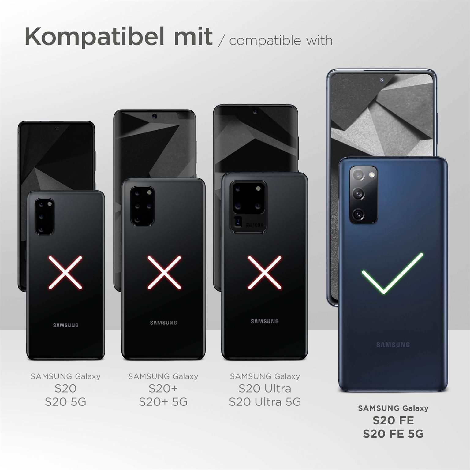 ONEFLOW Handyhülle für Samsung Galaxy S20 FE Hülle Marmor Bliss Cover Türkis Blau 6,5 Zoll, Handy Schutz Backcover Handytasche Case Schutzhülle mit Kameraschutz