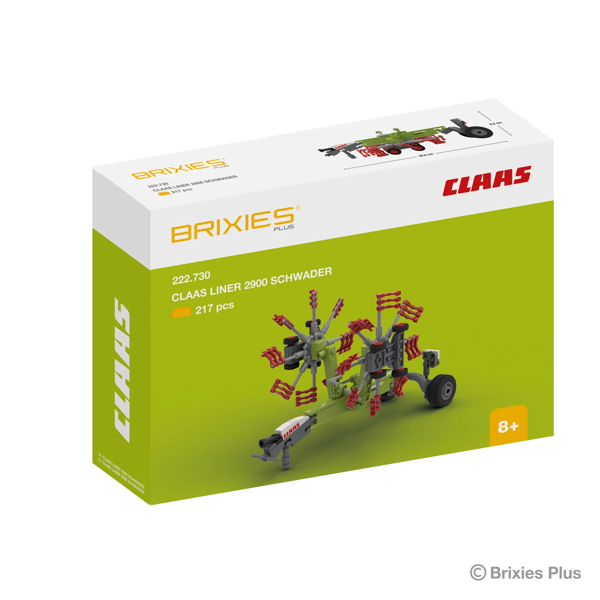 Brixies BRIXIES Plus CLAAS Liner 2900 Schwader Konstruktionsspielsteine, kompatible Klemmbausteine