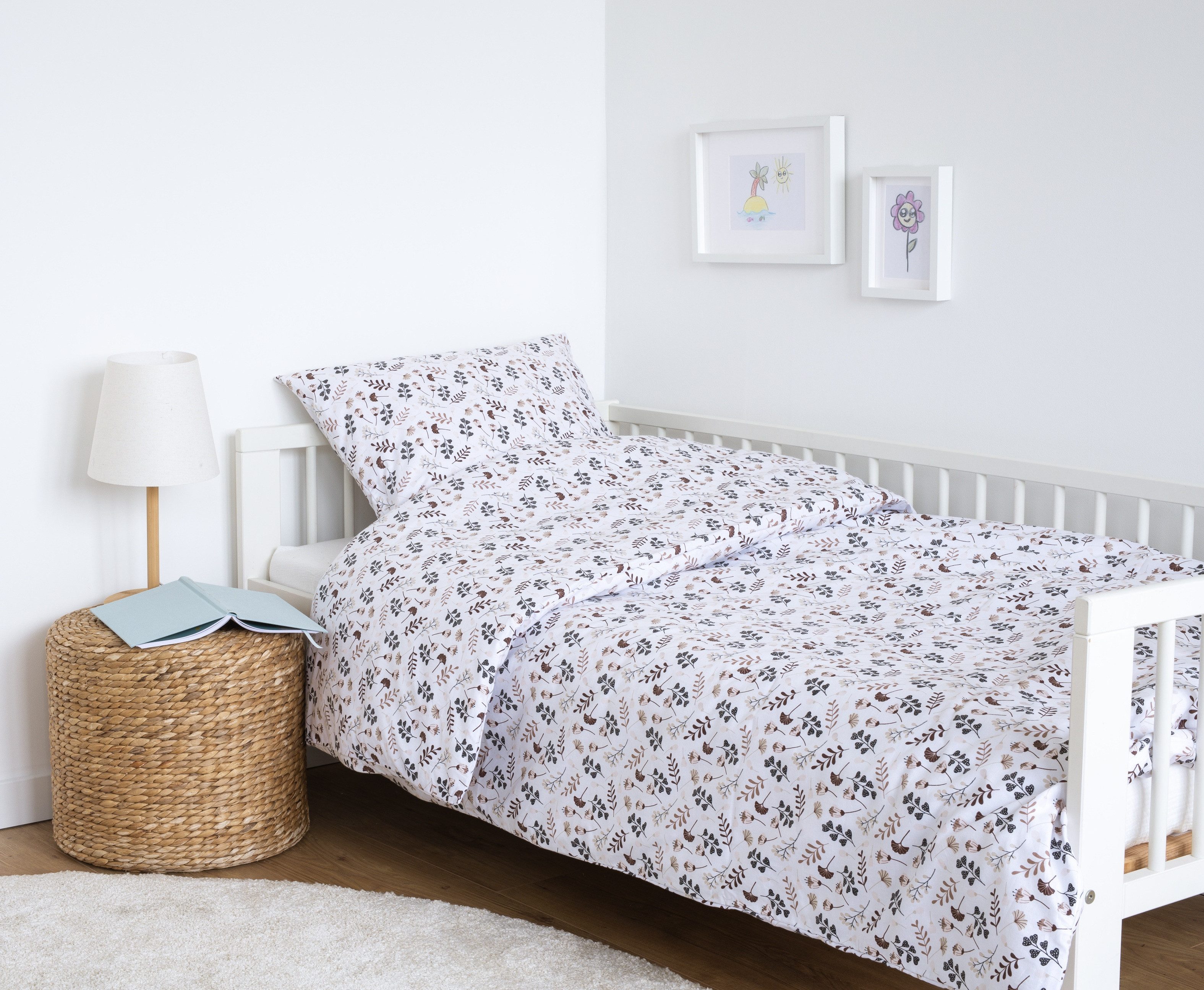 Loolay Bettwäsche Blumen BRAUN Bunt Babybettwäsche Kinderbettwäsche Jugendb günstig online kaufen