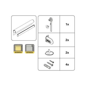 Rollo Gardinia Seitenzug-Rollo LICHTDURCHLÄSSIG 610 Uni, GARDINIA, Lichtschutz, standard