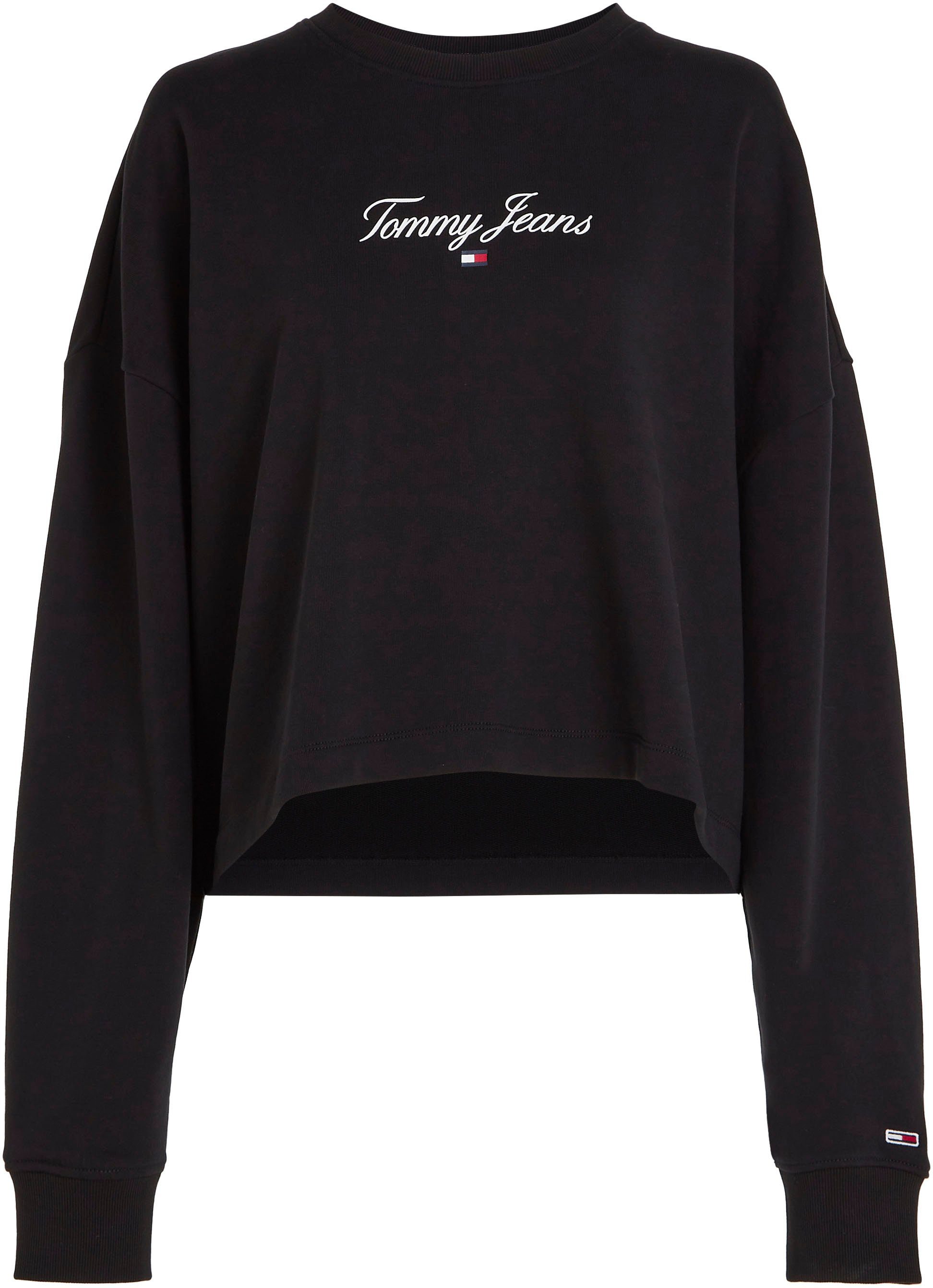 Tommy Jeans Curve Logo-Schriftzug SIZE Sweatshirt TJW Jeans Tommy LOGO & ESSENTIAL CREW CRV Flag CURVE,mit PLUS 1