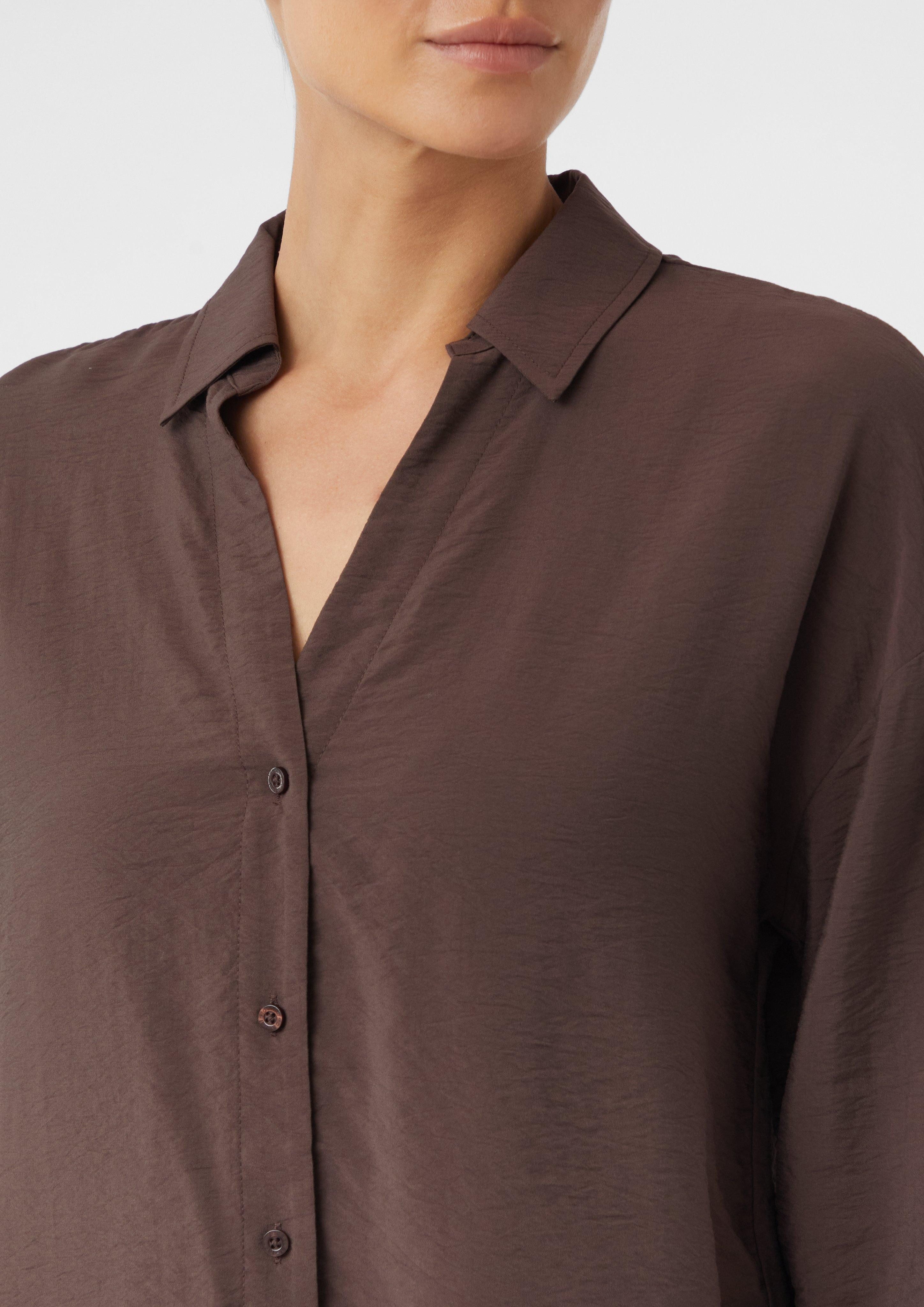 comma casual identity Langarmbluse Strukturierte Long-Bluse günstig online kaufen
