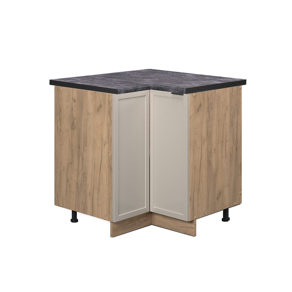Vicco Eckunterschrank Fame-Line, GrauBeige/Goldkraft Eiche, 80.5 günstig online kaufen