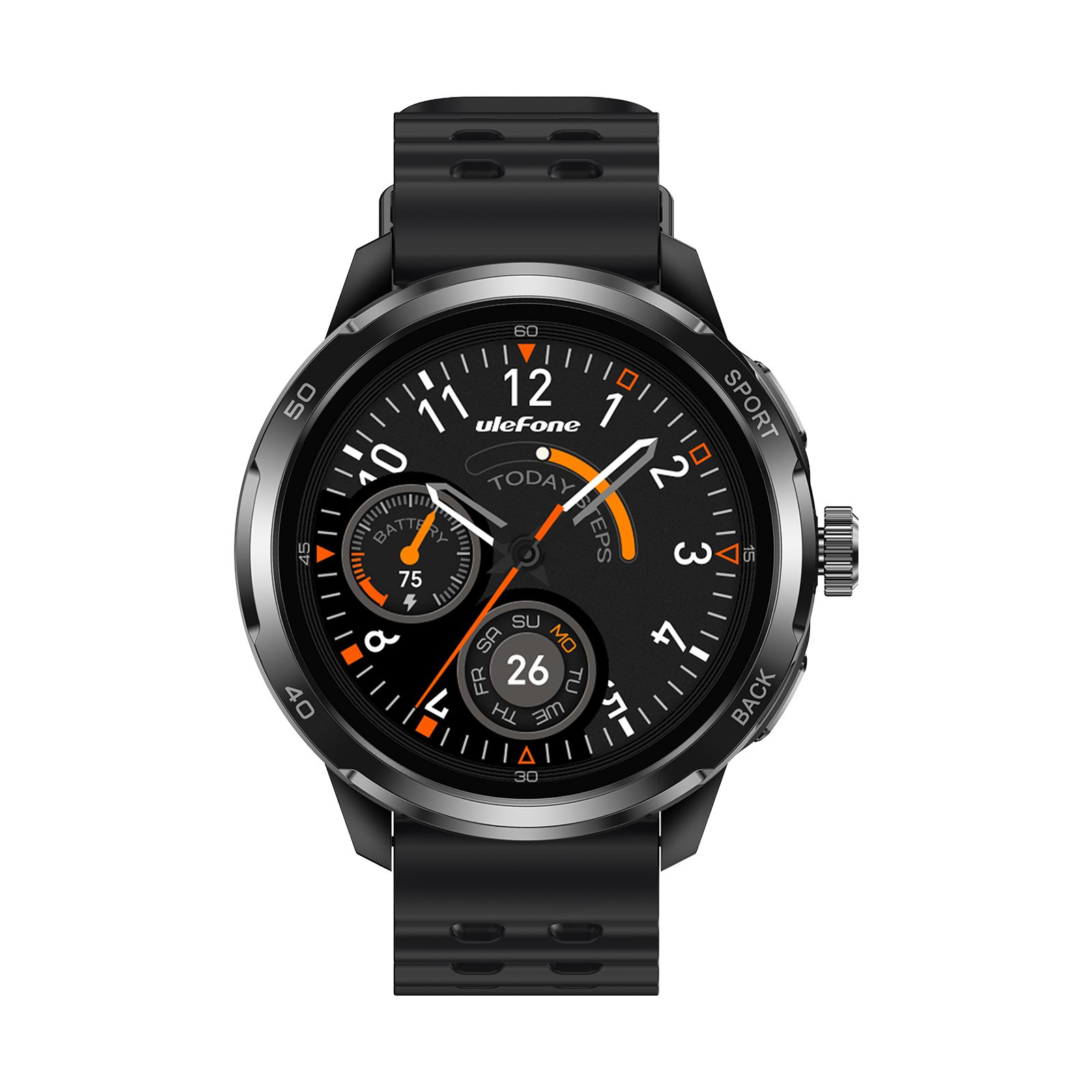 Ulefone Armor Watch Pro robuste Outdoor Smartwatch, über 100 Sportmodi, wasserdicht bis 5 ATM, GPS