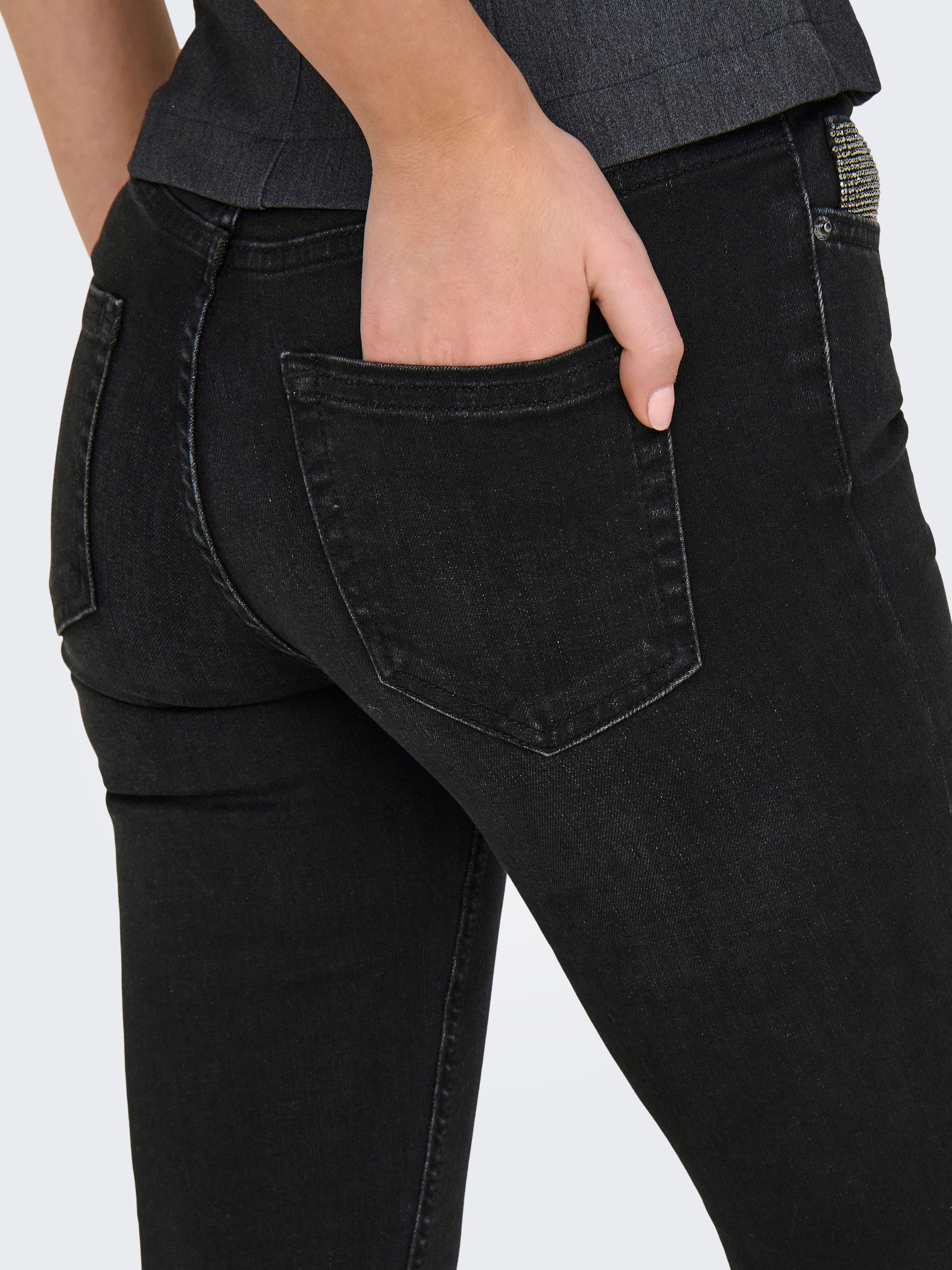ONLY Bootcut-Jeans ONLBLUSH RHINESTONE MID FLARE DNM TAI günstig online kaufen
