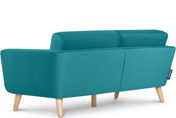 Konsimo 3-Sitzer TAGIO Sofa 3 Personen, mit Armlehnen, Scandi-Stil, Made in Europe, Gestell aus Massivholz