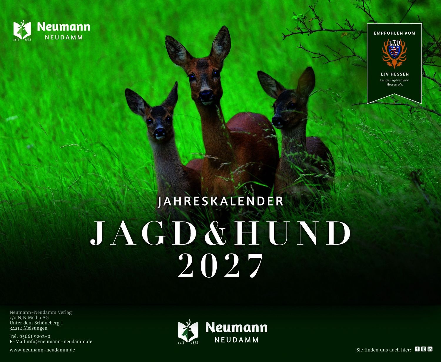 Wandkalender Jagd & Hund 2027 Kalender