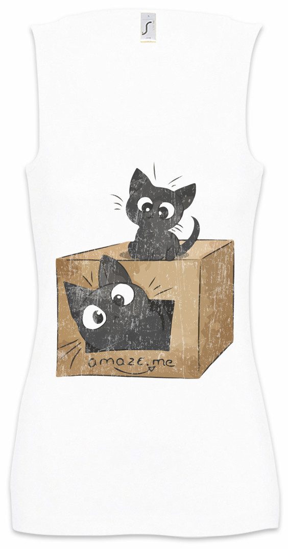Tanktop Amaze Me Cats Ärmelloses Damen T-Shirt Katzen Kätzchen Kater Katze Cat
