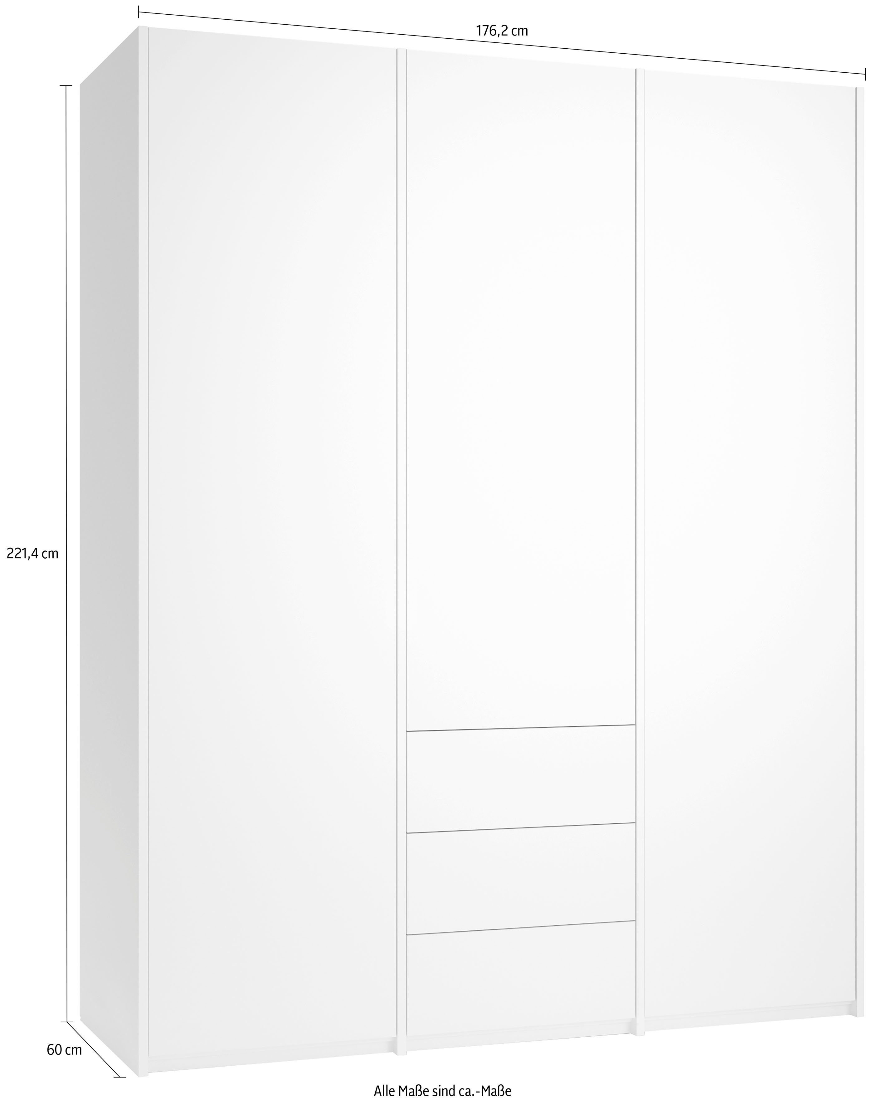 Müller SMALL LIVING weiß Modular inklusive 3 Variante | Schubladen Plus Kleiderschrank 3 weiß