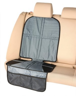 WALSER Autositzauflage Kindersitz Unterlage grau, Auto Sitzauflage, Spielzeugtasche