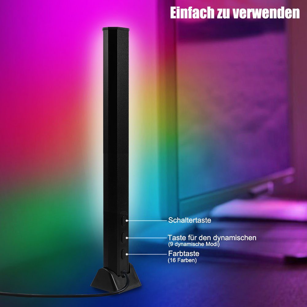 Rosnek LED-Streifen RGB, Musik Sync Rhythmus,Für Gaming Zimmer Desktop Deko, LED Atmosphäre Streifen Lichtleiste