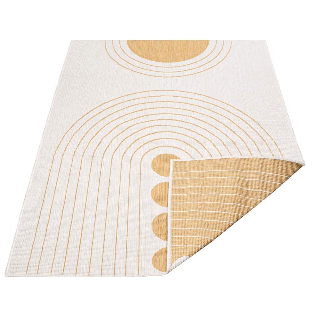 Carpet City Outdoorteppich DUO RUG 5739, rechteckig, Höhe: 5 mm, Wendeteppich Wetterfest In- & Outdoor, Balkon, Terrasse, Wohnzimmer