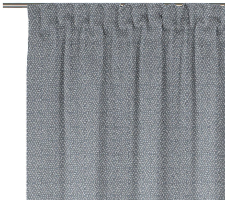 light, Bio-Baumwolle (1 St), Jacquard, blickdicht, Multifunktionsband Adam, nachhaltig Graphic aus Ventus königsblau Vorhang