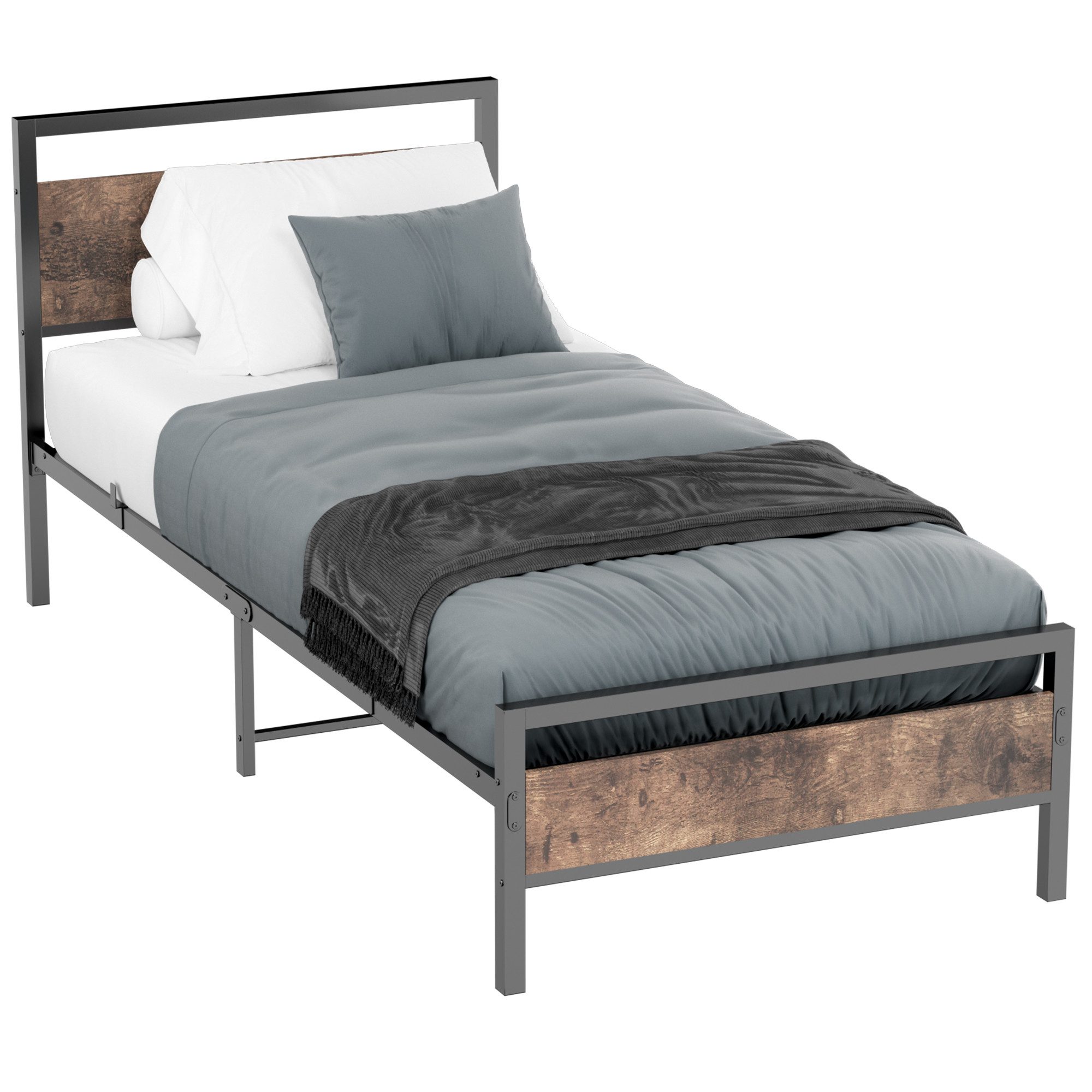 MODFU Metallbett Jugendbett (mit Lattenrost, Bettrahmen günstig online kaufen