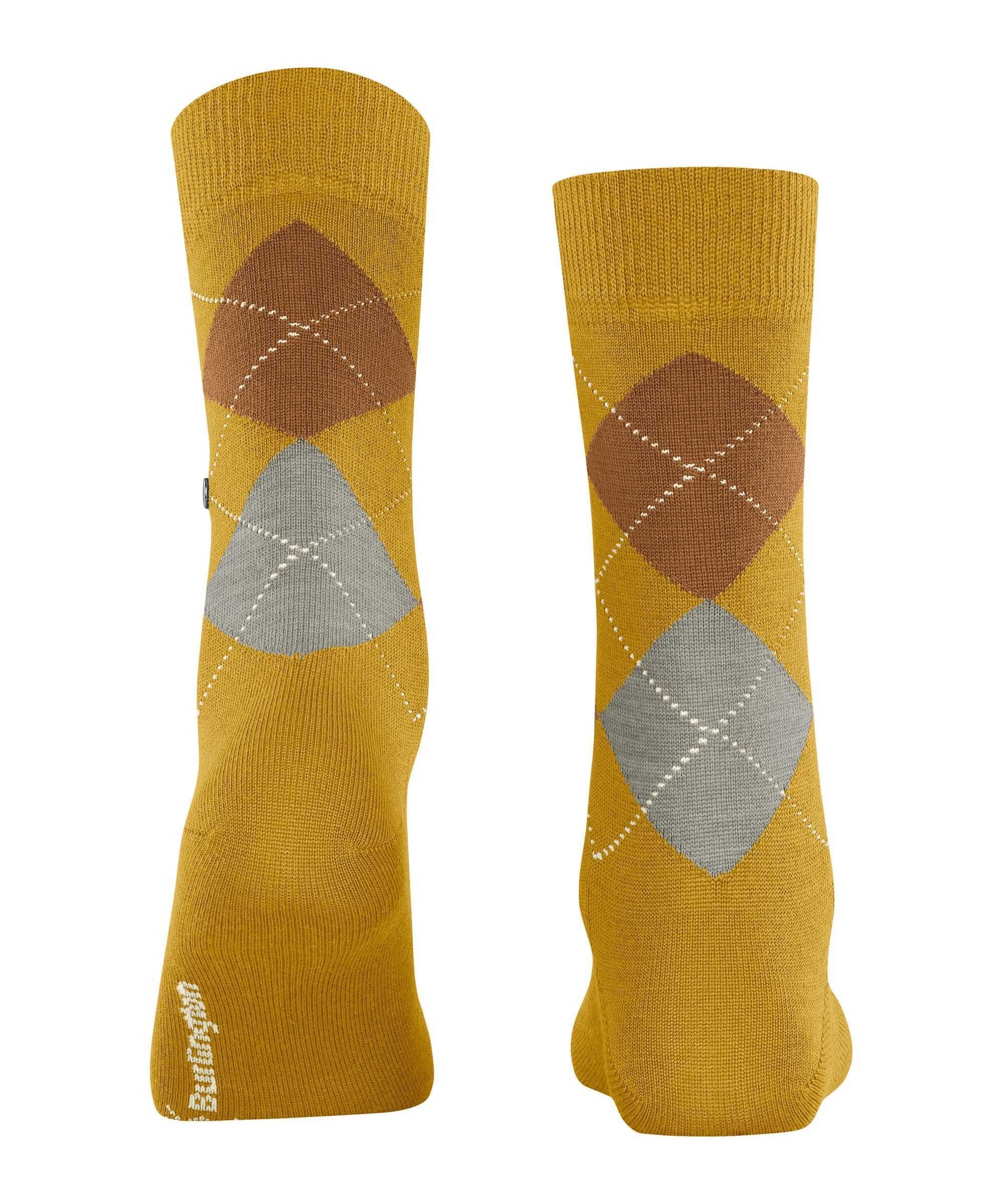 Burlington Kurzsocken Damen MARYLEBONE Gelb Socken (Curry) Kurzstrumpf 
