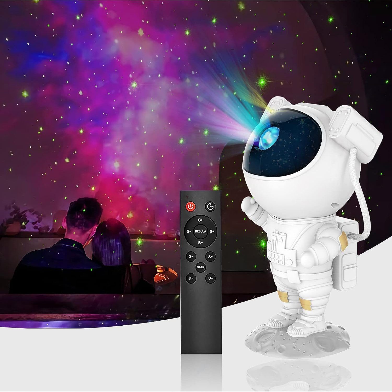 Stern Projektor Astronaut Galaxy Licht Projektor, Kinder Nebel Nachtlicht  Mit Fernbedienung Und 360 ° Rotation Magnetische Kopf, Von 11,97 €
