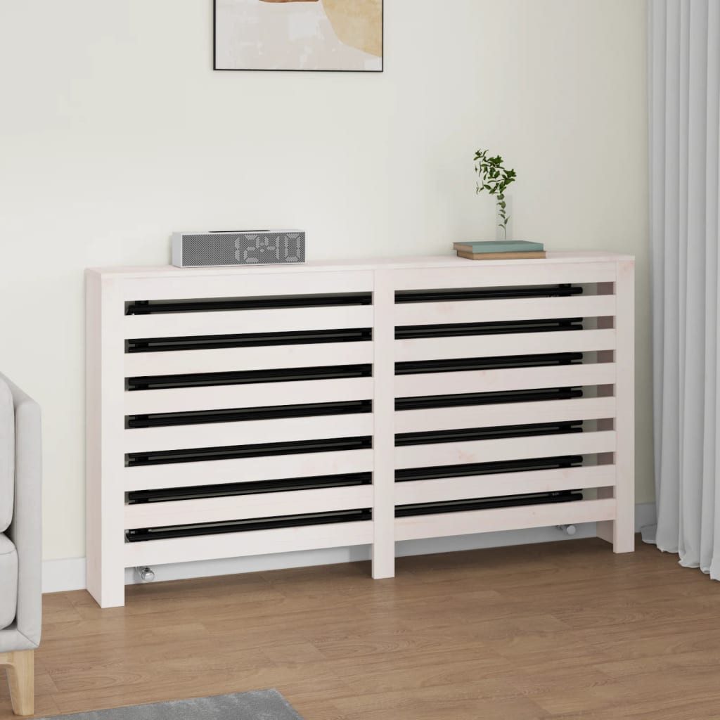 vidaXL Heizungsverkleidung, Heizkörperabdeckung Weiß 153x19x84 cm günstig online kaufen