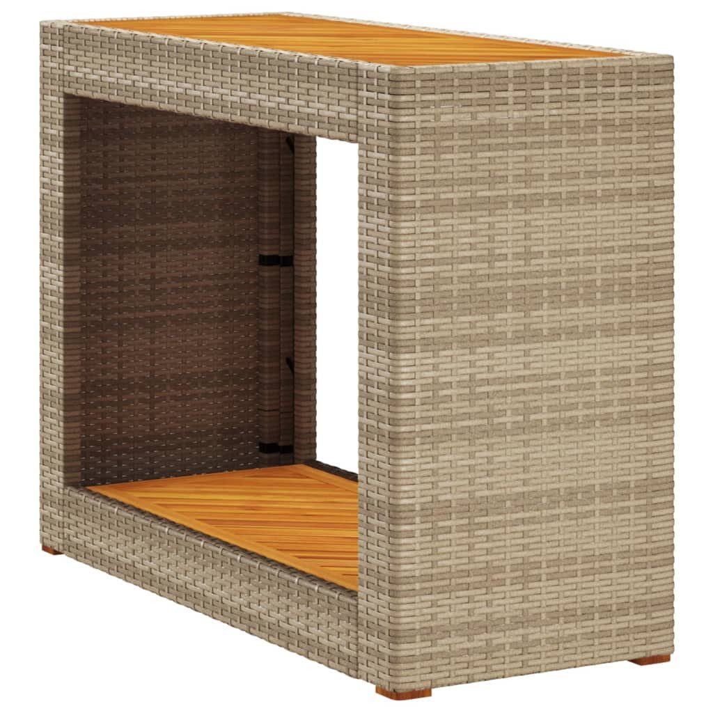vidaXL Gartentisch Garten-Beistelltisch mit Holzplatte Beige günstig online kaufen