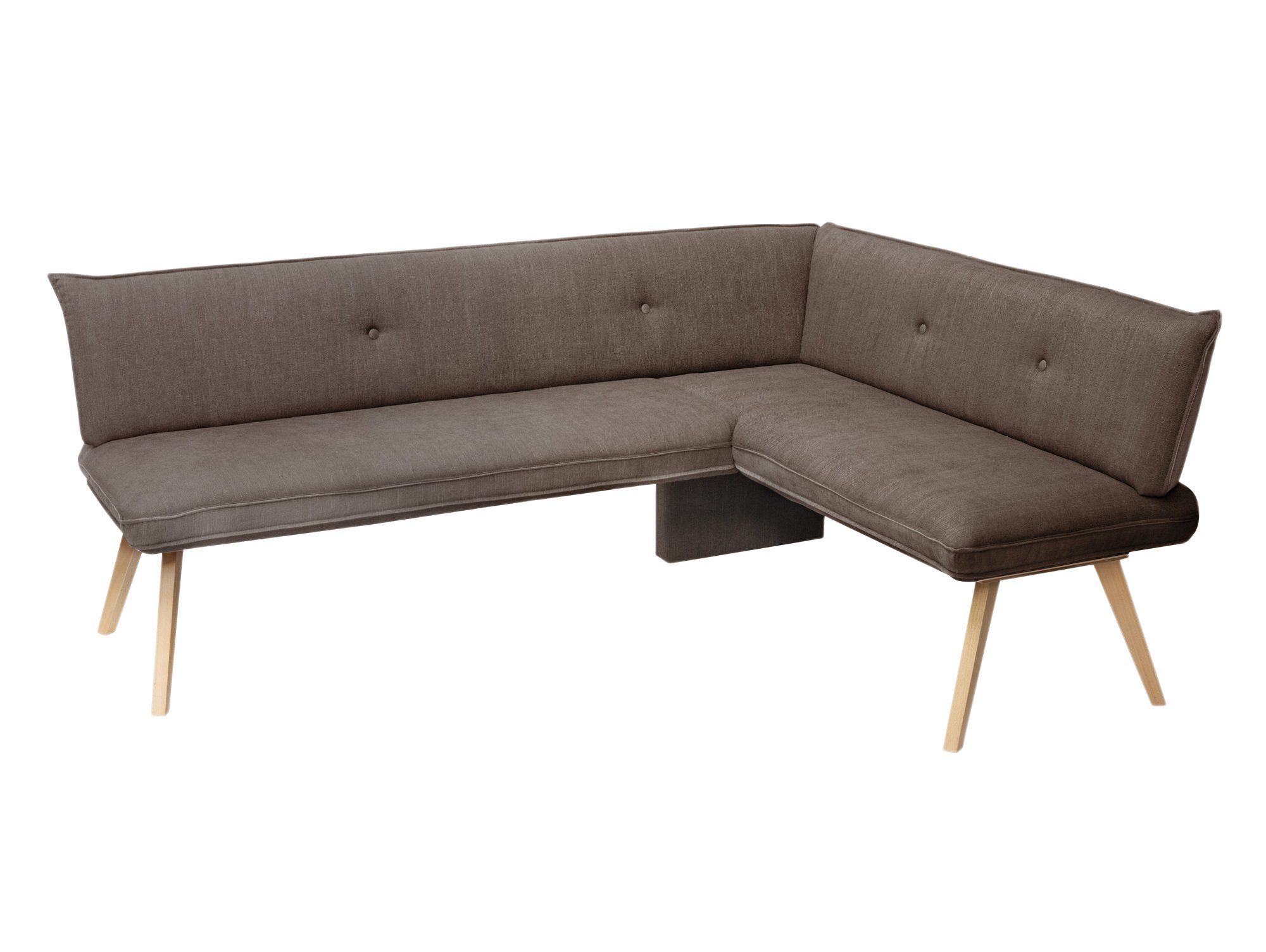 Moebel-Eins Eckbank GRADY I Eckbank, Gestell Massivholz/Stoffbezug, GRADY I Eckbank, Gestell Massivholz/Stoffbezug