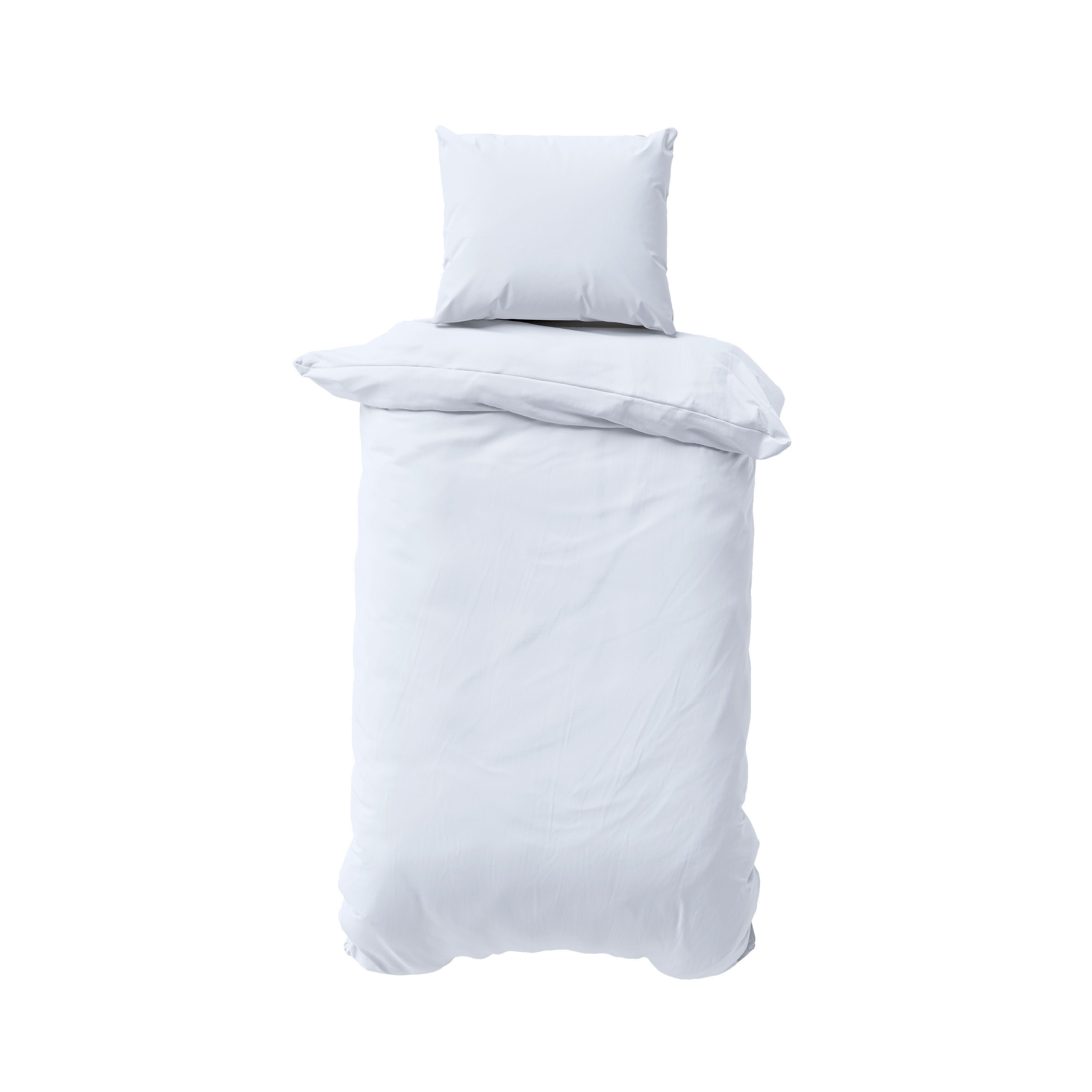 Devior Bettwäsche Renforcé Uni Bettbezug Set mit Kissenbezug 80x80 cm YKK Reißverschluss, 2 teilig, Atmungsaktiv und weich Allergiker geeignet Bezug