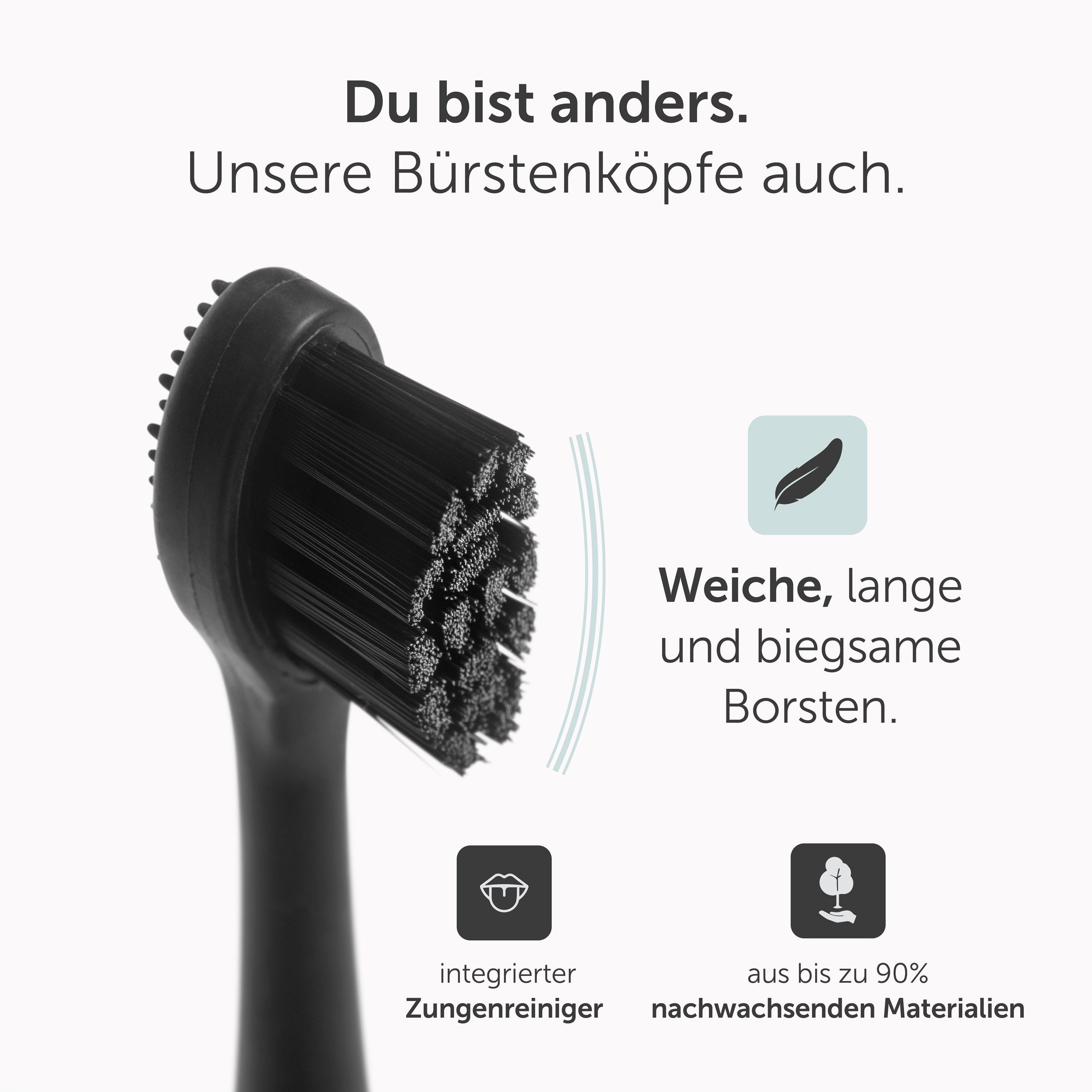 Wondersmile Aufsteckbürsten Bürstenköpfe (Soft), 4 St.