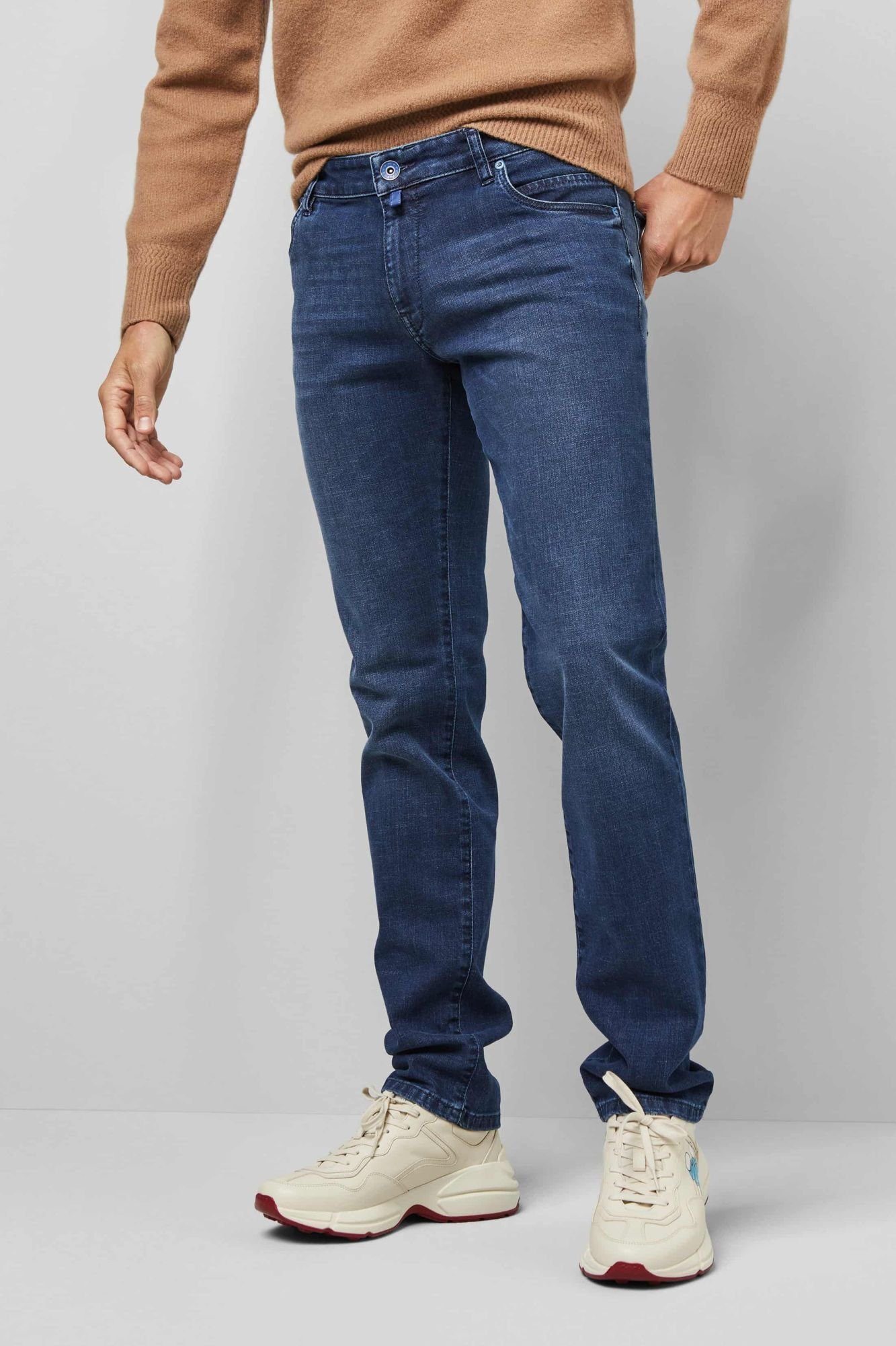 dunkelblau 5-Pocket-Jeans Five im Pocket MEYER