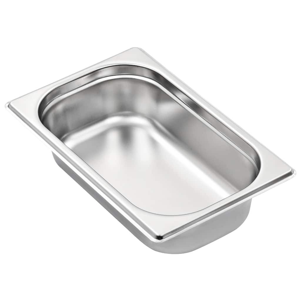 vidaXL Thermobehälter Gastronormbehälter 8 Stk. GN 1/4 65 mm Edelstahl, Elstahl, 8x Gastronormbehälter GN-Behälter Gastronorm Edelstahl GN 1/4 65 mm – Bild 4 von 5
