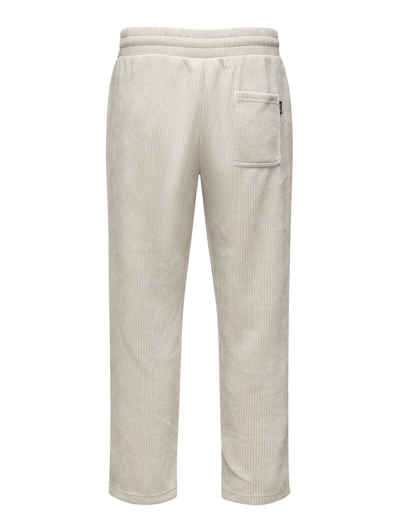 ONLY & SONS Stoffhose ONSACE Wide Hose 7/8 5045 Beige in Relaxed Leg Jogginghose Cord