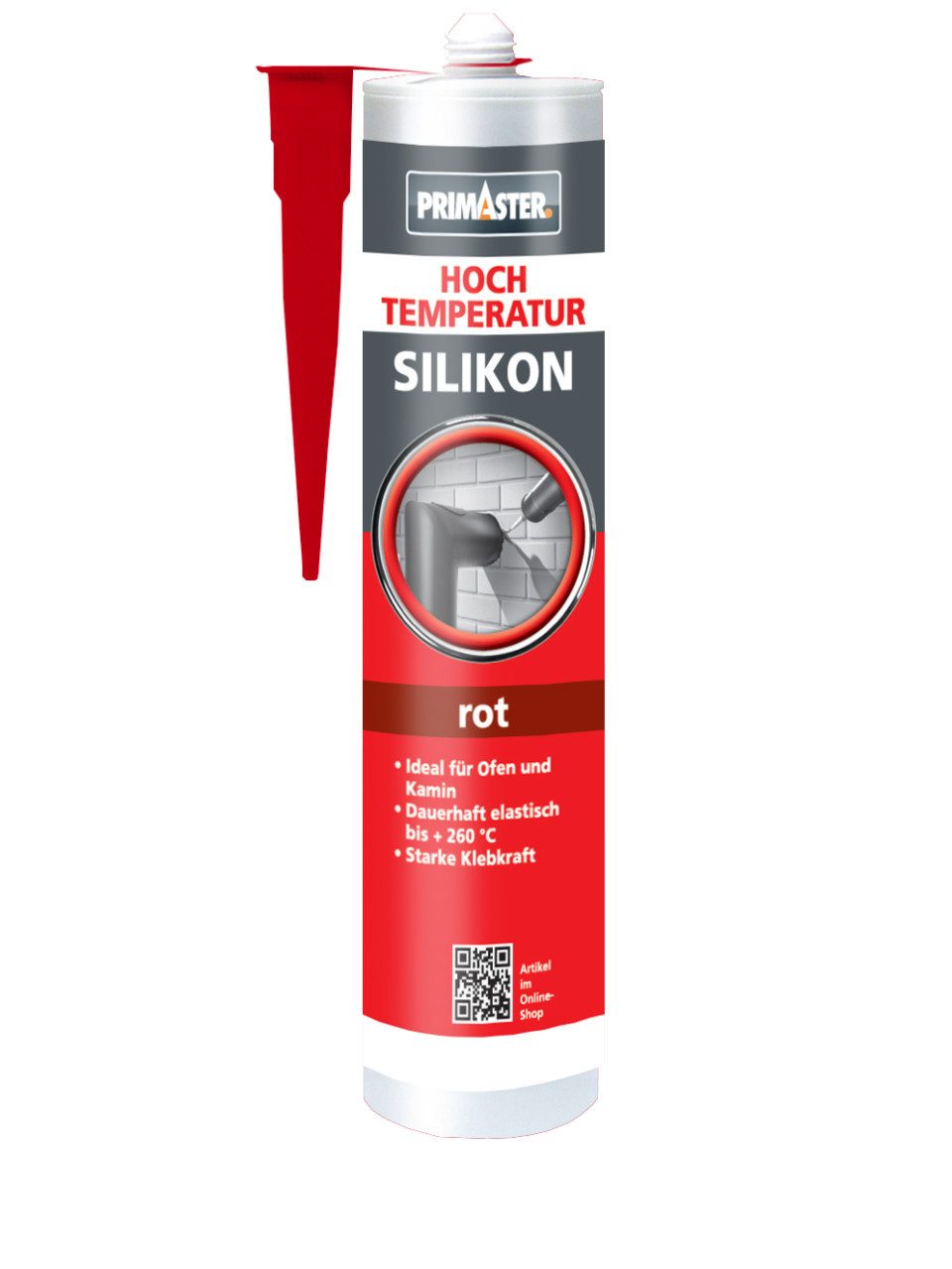 Silikon Primaster Hochtemperatur Silikon rot 300 ml