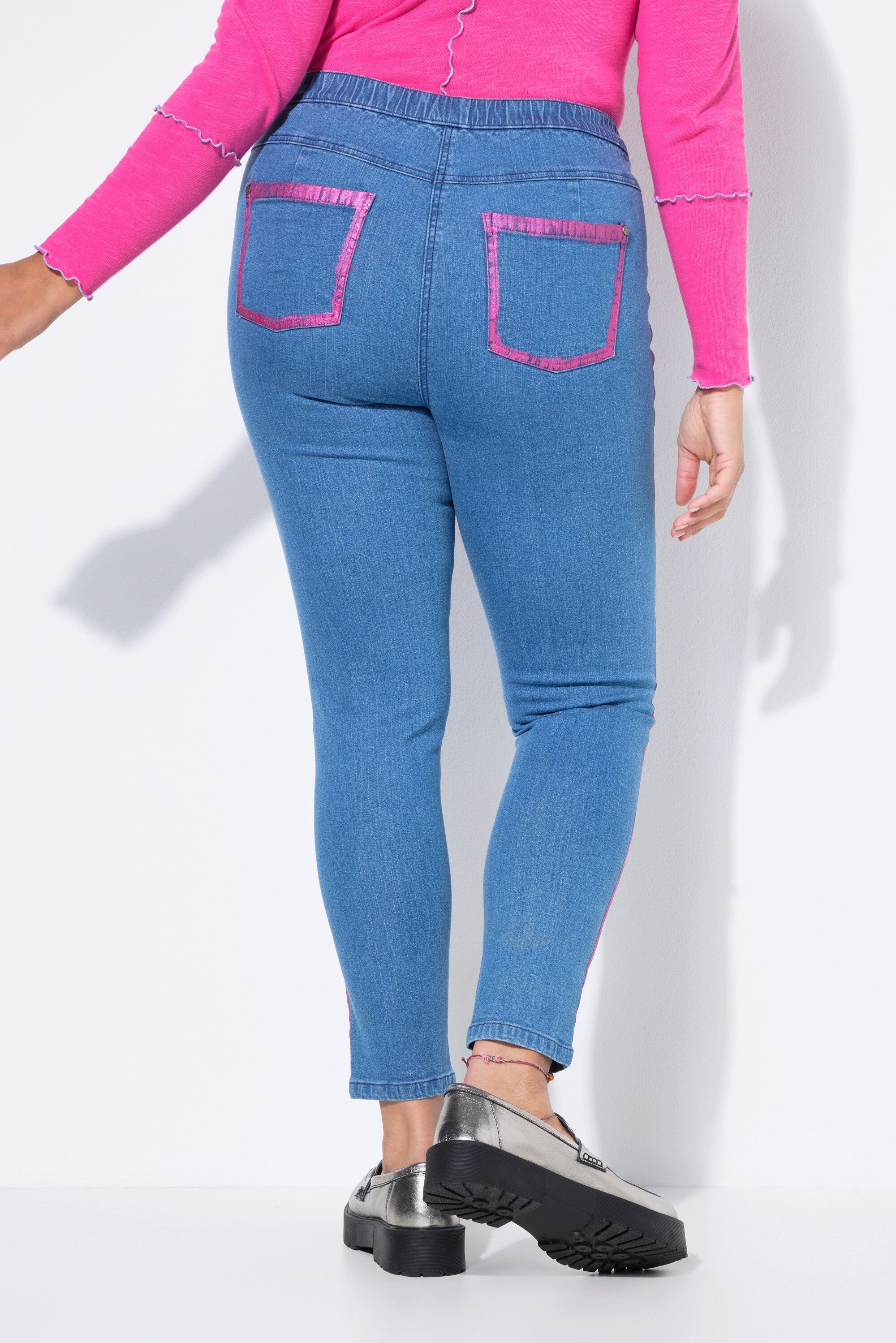 Angel of Style 5-Pocket-Jeans Jeggings Jule Slim Fit "bemalte" Kanten