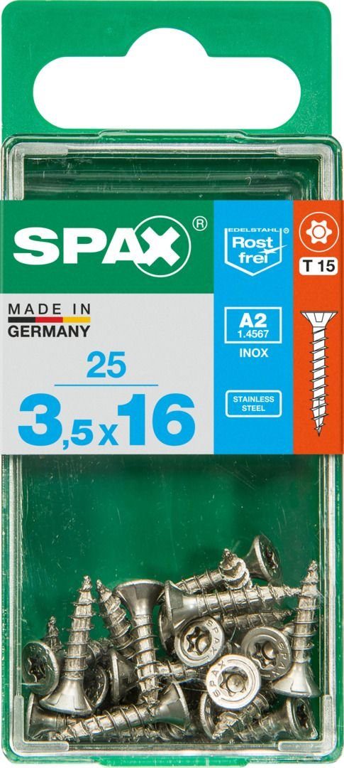 TX Holzbauschraube 3.5 SPAX 16 mm x 15 - 25 Universalschrauben Spax