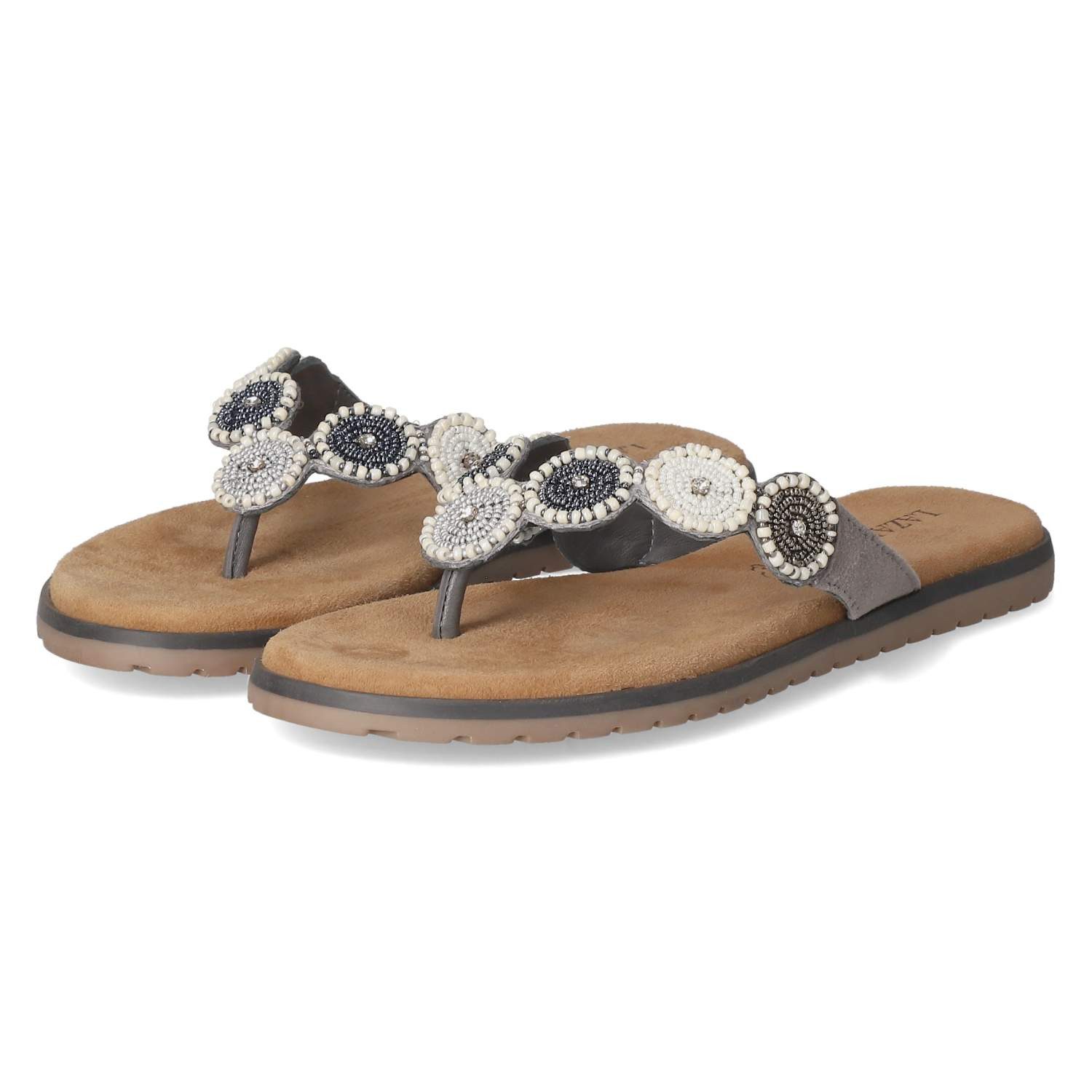 Lazamani LAZAMANI LA75955 GREY Damen Leder grau Pantolette