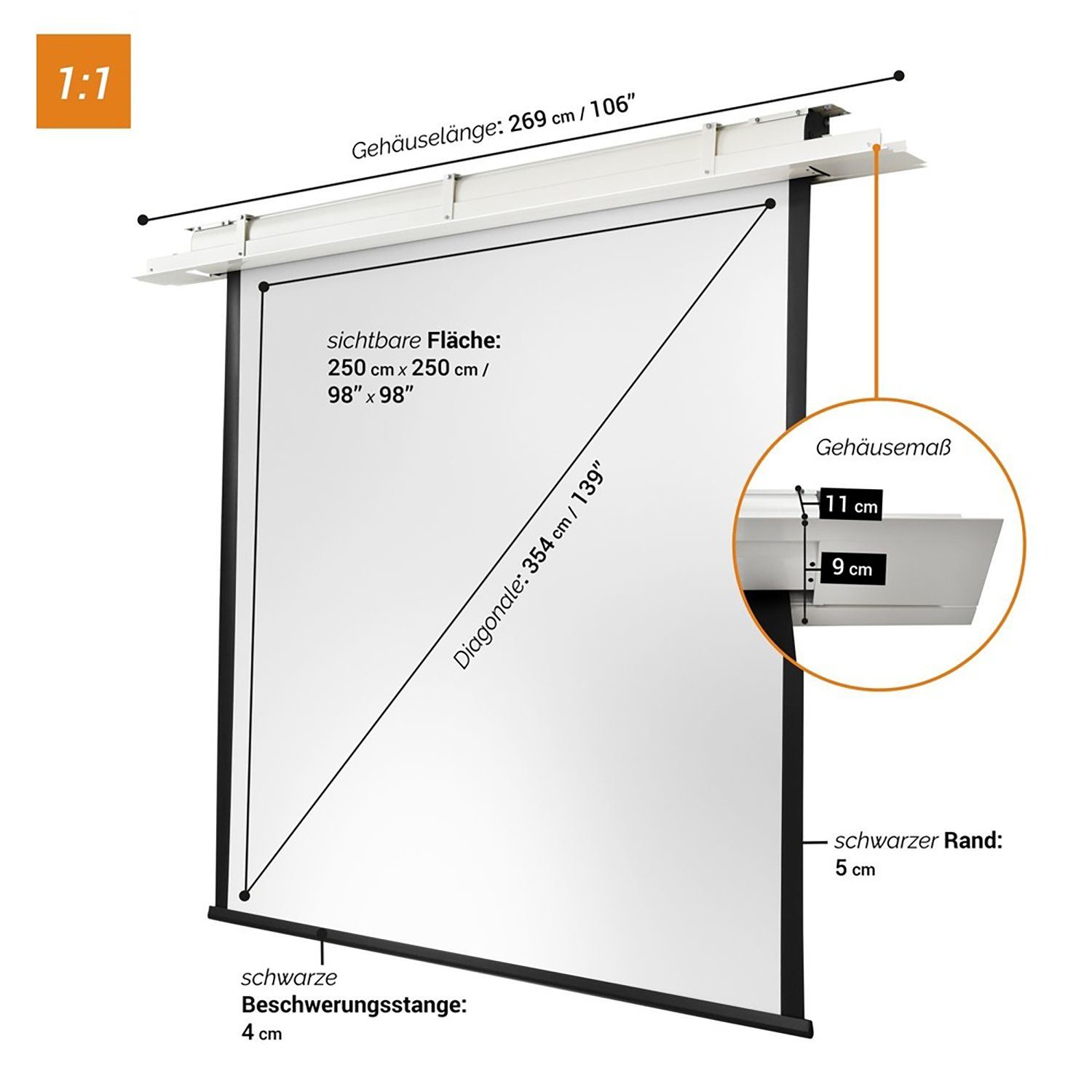 Celexon Motor Expert Motorleinwand (black_backside)