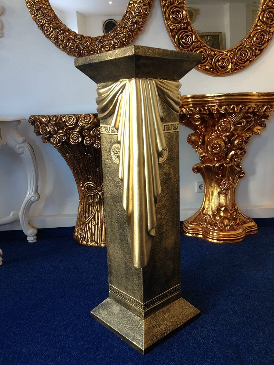 Schatzkiste1 Beistelltisch Säule Mäander Beistelltisch Dekosäule günstig online kaufen