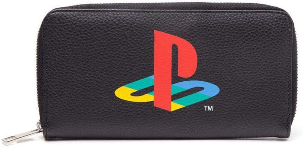 Playstation Geldbörse Playstation Geldbörse Trifold Geldbörse Portmonee PS4  PS5 Schwarz 24cm