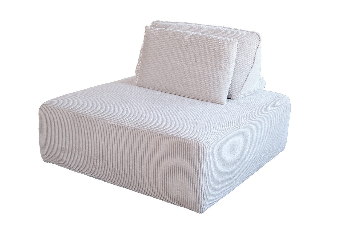 KAWOLA Hocker WIOLO SOFT, Polsterhocker Cord mit Rückenkissen verschiedene Farben