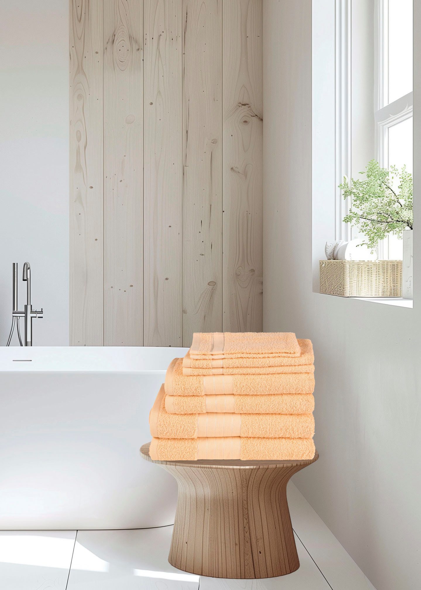 good morning Handtuch Set »Uni«, (Set, 8 St., 2 Badetücher-2 Handtücher-2 G günstig online kaufen