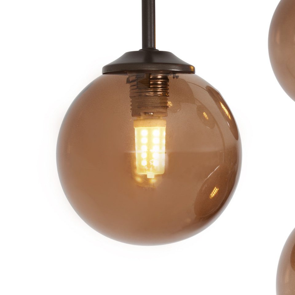 Qazqa Deckenleuchte Athens, ohne Leuchtmittel, G9, Bronze, Design, Stahl, 5 günstig online kaufen